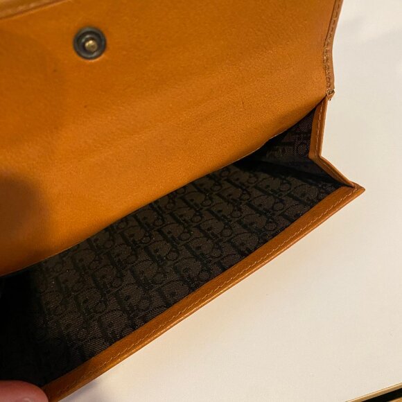 Christian Dior 2002‎ Calfskin Leather Wallet Brown Gold Hardware 6.5x4 - Picture 8 of 11